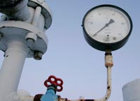 Une jauge de gaz à zéro dans le village de Boyarka en Ukraine, le 3 janvier 2009.(Photo : Reuters)