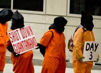 Manifestation à Washington devant les bureaux de Barack Obama pour la fermeture de la prison de Guantanamo, le 13 janvier.(Photo : Reuters)