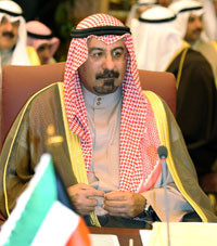 Le ministre koweitien des Affaires étrangères, Cheikh Mohammed al-Sabah, à l'occasion de la réunion des ministres des Affaires étrangères arabes au Koweit, le 16 janvier 2009.(Photo : Reuters)