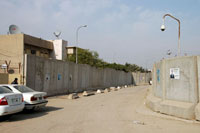 Le bureau de l'Agence France Presse sous haute surveillance au coeur même de Bagdad.(Photo : C. Verlon / RFI)
