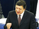 José Manuel Barroso, le président de la Commission européenne, au Parlement de Strasbourg, le 14 janvier 2009. (Photo : Reuters)