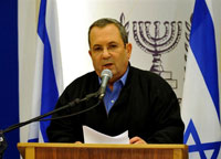 Le ministre israélien de la Défense, Ehud Barak, à Tel Aviv, le 3 janvier 2009.(Photo : AFP)
