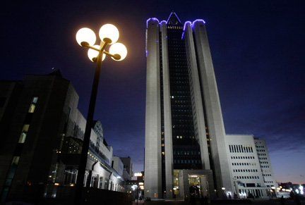 Le quartier général de Gazprom à Moscou, le 2 janvier 2009.(Photo : Reuters)