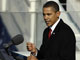 Le président des Etats-Unis Barack Obama lors de son discours d'inverstiture à Washington, le 20 janvier 2009.