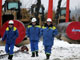 Ouverture d'un tronçon de pipeline à Ukhta, en Russie, pipeline faisant partie du «Megaproject» de Gazprom. Ce pipeline ne passera pas par l'Ukraine.(Photo : AFP)