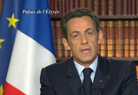 Le président Sarkozy à l'occasion de ses vœux de nouvel an : c'est «&nbsp;<em>la vocation de la France de chercher les chemins de la paix </em>».(Photo : Reuters)