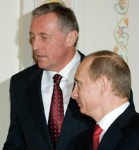Le Premier ministre tchèque Mirek Topolanek rencontre le Premier ministre russe Vladimir Poutine à Moscou le samedi 10 janvier 2009.(Photo : Reuters)
