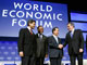 Le rédacteur en chef du <i>Newsweek International</i> Fareed Zakaria, le président sud-africain Kgalema Motlanthe, le Premier ministre sud-coréen Han Seung-soo, le Premier ministre britannique Gordon Brown et le président mexicain Felipe Calderon au Forum de Davos, le 30 janvier 2009.(Photo : Reuters)