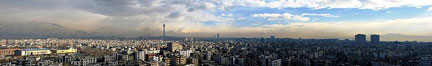 Panorama de la ville de Téhéran.(Source: Wikipédia)