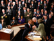 Barack Obama congratulé par son vice-président Joe Biden (à droite) et la présidente de la Chambre des représentants, Nancy Pelosi (à droite).( Photo : Kevin Lamarque/ Reuters )
