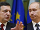 Le président de la Commission européenne José Manuel Barroso (g) et le Premier ministre russe Vladimir Poutine à Moscou, le 6 février 2009.(photo : Reuters)