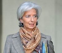 La ministre de l'Economie Christine Lagarde à la sortie du conseil des ministres, le 25 février 2009.(Photo : AFP)