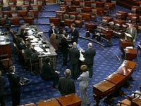 Vote du projet de loi pour le plan de relance au Congrès américain, à Washington le 13&nbsp;février 2009.(Photo : Reuters)