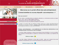 Page d'accueil du portail des auto-entrepreneurs.(Photo : <a href="http://www.lautoentrepreneur.fr/" target="_blank">l'auto-entrepreneurs</a>)