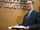 Le ministre espagnol de la Justice, Mariano Fernandez Bermejo vient annoncer sa démission au ministère de la Justice, le 23 février 2009.(Photo : Reuters)