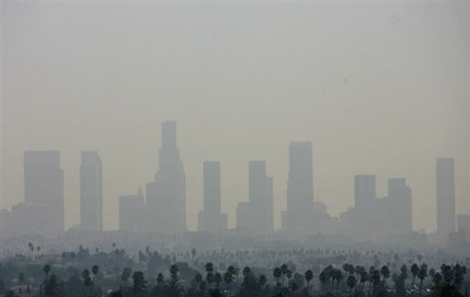 Vue de Los Angeles sous la pollution.(Photo : AFP)