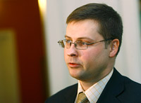 Ancien ministre des Finances et eurodéputé, Valdis Dombrovskis a été nommé au poste de Premier ministre, le 26 février 2009.(Photo : Reuters)