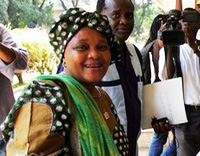  Rabiatou Sérah Diallo, secrétaire générale de la Confédération nationale des travailleurs de Guinée (CNTG). (Photo : AFP)