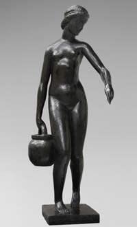 Jeune fille à la cruche, Bernard, 1905-1912. Statue, bronze. Paris, musée d'Orsay.© ADAGP/ photo Christian Baraja