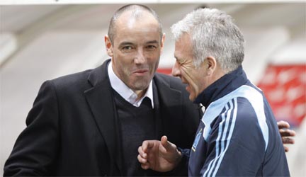 Paul Le Guen et Eric Gerets, le coach de Marseille, quittent tous deux leurs clubs.(Photo : Reuters)