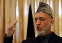 Le président afghan, Hamid Karzaï, le 7 mars 2009.(Photo : Reuters)