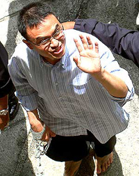 Abdul Razak Baginda, accusé d'avoir ordonné le meurtre de sa maîtresse Altantuya, puis acquitté en novembre 2008.(Photo : Arnaud Dubus/RFI)