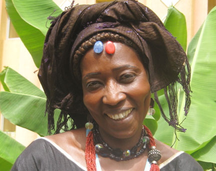 Fatoumata Coulibaly au cinéma Neerwaya de Ouagadougou.(Photo : S. Torlotin/ RFI)