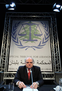Le Canadien Daniel Bellemare, procureur du TSL, lors de l'ouverture des travaux, le 1er mars 2009.(Photo: Reuters)