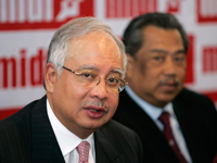 Najib Razak, actuel vice-Premier ministre, et qui doit devenir Premier ministre le 1er avril, est mêlé au meurtre d'une interprête mongole, une affaire potentiellement explosive. (Photo : Bazuki Muhammad / Reuters )