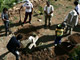 Le charnier découvert à Huanta, dans la région d'Ayacucho, au Pérou, le 9 mars 2009.(Photo : AFP)
