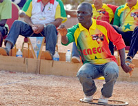 Dakar (Sénégal). Championnat du monde de pétanque. Novembre 2008.© Seyllou/AFP