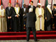 Le président palestinien, Mahmoud Abbas, face aux chefs d'Etat arabes lors du sommet arabe à Doha, au Qatar, le 30 mars 2009.(Photo : AFP)