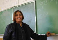 Asma dans sa classe.(Photo : Sarah Tisseyre / RFI)