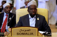 Le président de Somalie Sharif Cheikh Ahmed, le 31 mars 2009.( Photo : AFP )