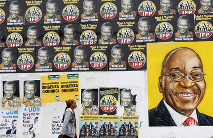 Affiches électorales dans le township d'Umlazi, près de Durban.(Photo : Reuters)