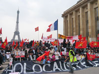 La manifestation de la diaspora tamoule à Paris, le 14 avril 2009.(Photo : M. Delaunay / RFI)