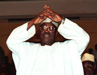 Adamou Moumouni Djermakoye, président de l'ANDP (Alliance nigérienne pour la démocratie et le progrès), un des opposants au référendum du 4&nbsp;août 2009.(Photo : AFP)
