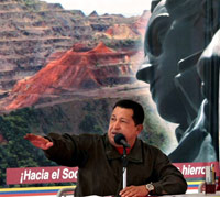 Le 30 janvier 2009, le président vénézuelien Hugo Chavez avait annoncé la réouverture de la mine de fer de Cerro Bolivar.(Photo : AFP)