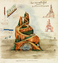 Jost R. Samson : La Tour Eifel (sic) dans le Mont Samson, 1895.
(Crédits : Archives nationales)