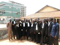 Les avocats et magistrats guinéens ont finalement été reçus par le capitaine Dadis Camara le 21 mai 2009.(Photo : Guineenews.org)
