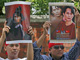 Des manifestants brandissent le portrait de l'opposante hisotrique, Aung San Suu Kyi, devant l'ambassade de Birmanie à Bangkok, en Thailande, le 17 mai 2009. (Photo : Reuters)