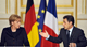 La chancelière allemande Angela Merkel (G) et le président français Nicolas Sarkozy (D).( Photo : Eric Feferberg /AFP )