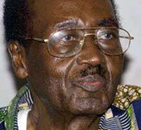 Abel Goumba, ancien Premier ministre centrafricain est mort le 11 mai 2009.(Photo : AFP)