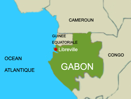 Le Gabon.(Carte : RFI)