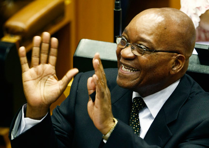 Jacob Zuma élu président de la République sud-africaine par les parlementaires, le 6 mai 2009.(Photo : Reuters)