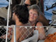 L'équipage du « Tanit », dont Chloé Lemaçon (c), lors de leur capture, en avril 2008, par des pirates somaliens.(Photo : AFP)
