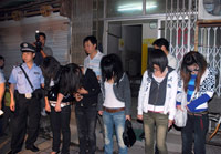 La police chinoise a arrêté un groupe de prostituées à Xian dans la province de Shaanxi.(Photo : AFP)