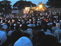 Enrique Rosa avait rassemblé ses sympathisants dans le quartier de Chapa de Bissau. ( Photo : Laurent Correau/ RFI )