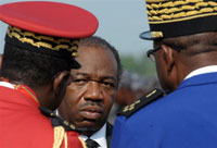 Le ministre gabonais de la Défense Ali Ben Bongo aux obsèques de son père à Libreville, le 16 juin 2009.(Photo : AFP)