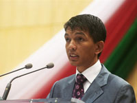 Andry Rajoelina, le président de la transition malgache, en avril 2009.(Photo : AFP)